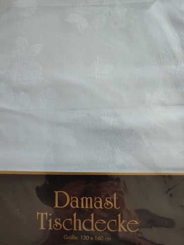 Damast tischdecke hellblau neu - damast,