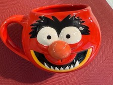 Vintage Muppets Tasse Keramik Rot Tier-Motiv Sammlerstück Kult Retro Rarität