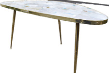 XXL 50er Jahre Tisch mit Mosaikstein, Nierentisch, Couchtisch, Tisch Handarbeit