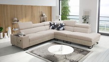 Ecksofa mit Schlaffunktion Melanie IX L-Form Sofa mit Bettkasten Modern Groß 26