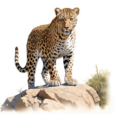 Car Sticker 18x18 cm | Leopard