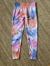 Schöne Teveo Tie Dye Scrunch Leggins Gr. L Damen Fitness Sport Hose