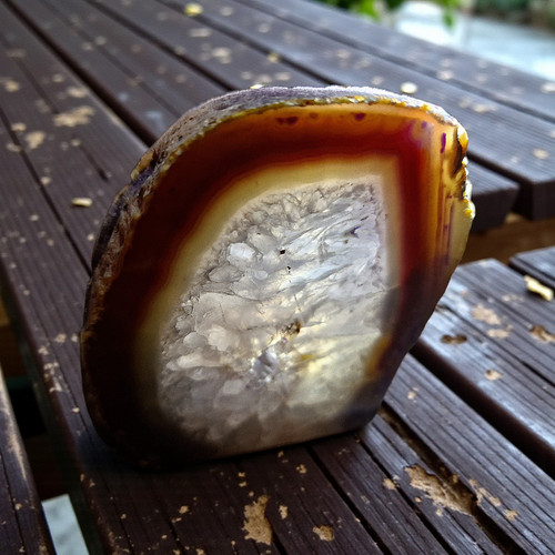 Achat-Geode-Teelichthalter