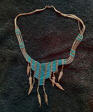 Native IndianCOLLIER, Einzelstück aus Kingman/Arizona, Türkis, Navajo Vintage 