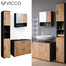 Badmöbel Set Irma Spiegelschrank Unterschrank Hochschrank Midischrank Bad Vicco