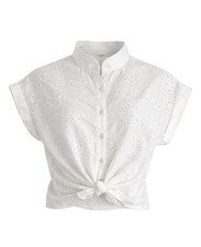 Shirtbluse Damen Bluse Weiß