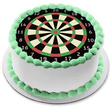 Darts Tortenbild Party Aufleger Muffin Deko Geburtstag Dartscheibe neu essbar