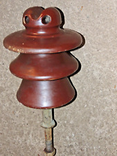 Großer schwerer Keramik Isolator vom Strommast alt Vintage Hochspannung top Deko