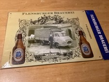 Werbeschild Blechschild Flensburger Brauerei No, 6