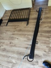 IKEA Bettgestell Bett Noresund 140x200 cm schwarz Metall