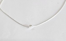 Sterling Silber minimalistische Halskette mit 3 mm Würfel, 16 Zoll