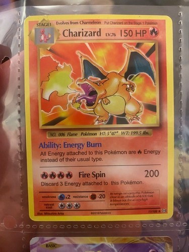 Pokemon karte charizard - charizard, lv76