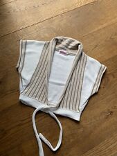 Bolero Strickjacke Schulterjacke- Gr.xs-s Weiß Gold Glitzer