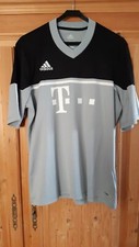 Adidas Shirt Trikot Training Fußball Fitness Telekom Gr. L grau schwarz