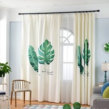 KINDERZIMMER BAUMWOLLE LEINE LUXUS GARDINE VORHANG ÖSEN UNI SUPER QUALITÄT