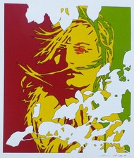 Werner Berges Buchse Porträt 1980 Platte Signiert Pop Art Serigrafie Künstler