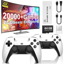 M15 20000+4K HDMI TV Video Game Stick Retro Gaming-Console 2 Wireless Controller