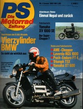 Zeitschrift PS Motorrad #1 von 1983 BMW Yamaha XV 1000 AME Chopper Laverda