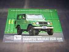 TOPRARITÄT Herrlicher Prospekt Daihatsu Taft Wildcat F50 von 1978 !!!