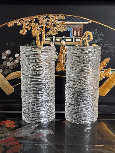 Vintage ice glass wandleuchten - vintage,