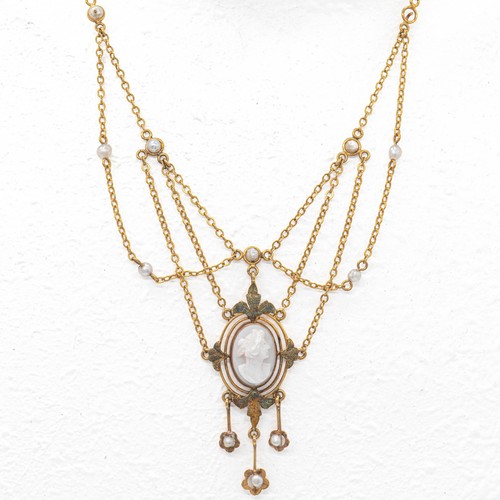 Jugendstil collier mit - cm,