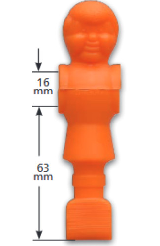 Kickerfigur pvc orange - pvc,,