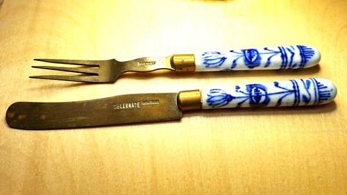 Antikes besteck gabel - antikes,