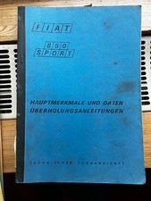 Werkstatthandbuch Ersatzteile Merkmale Überholung Fiat 850 Sport / Coupe