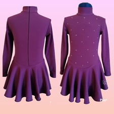 Eiskunstlauf Trainingskleid, Sport, Warm Gr.122-128 Mädchen, Kürkleid, lila