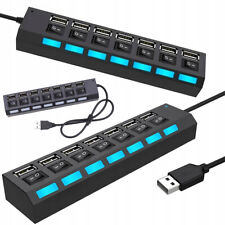 USB 3.0/2.0 Hub 4-7Port Splitter USB Verteiler Super Speed Adapter PC USB Laptop