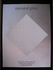 RAIMUND GIRKE , 1930 HEINZENDORF - 2002 KÖLN . SERIGRAPHIE in SILBER , 1970 .