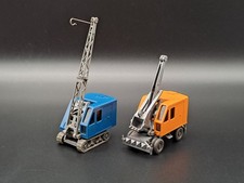 2x Wiking HO 663/1 KRUPP ARDELT Mobilkran azurblau + GU 25 Löffelbagger orange