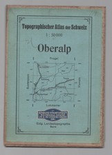 KARTE SCHWEIZ OBERALP 1926