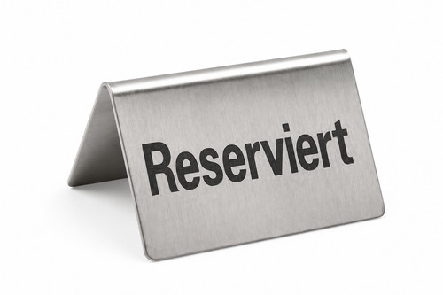 Tischschild reserviert name - tischschild,