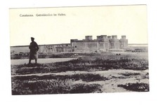 AK Constanța Konstanza Landser Getreidesilos mit Hafen 1917