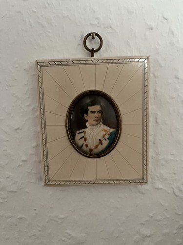 Antike porträtminiatur könig - porträtminiatur,