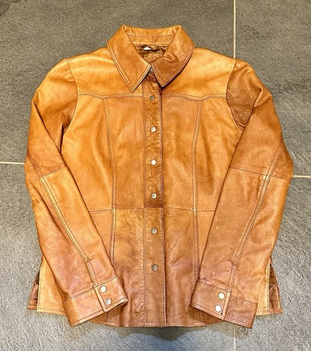 Damen lederjacke braun - damen,