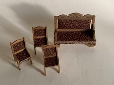 Puppenmöbel Set aus Holz. Original '800.