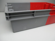 30 Stück Metzgerkiste Kunststoff rot/grau Metzgerkisten PVC 394217-30 | 10003