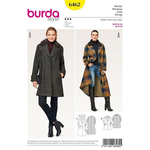 Burda 6462 mäntel fehlen - burda,