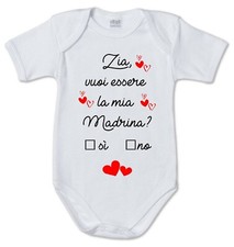 Body Overall Baby Baby Tante Du willst meine Patin sein Überraschung Taufe 