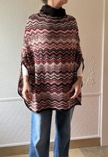 MISSONI - Poncho Cape Umhang mit Rollkragen - neuwertig - one size