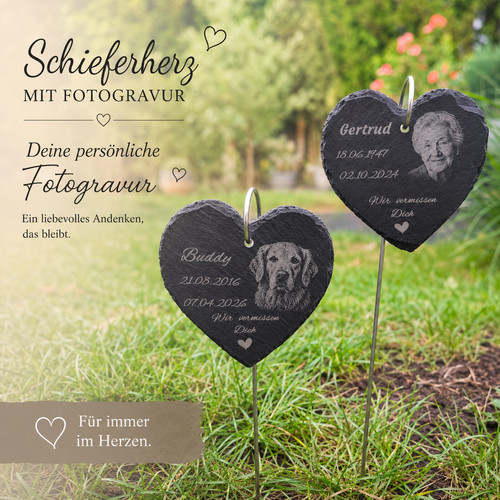 Personalisiertes schieferherz - personalisiertes,