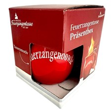 Feuerzangentasse Präsentbox Becher rot Keramik Feuerzangenbowle 3 Zuckerhütchen