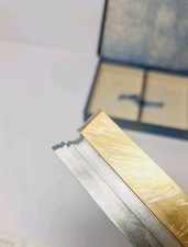 2 Packungen Vintage De La Rue & Co Spielkarten mit silbernen/vergoldeten Kanten im Etui