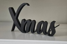 3D Schriftzug "Xmas", weiß oder schwarz, Deko / Tischdeko für Weihnachten Advent