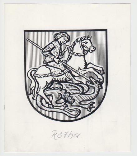 Rötha wappen federzeichnung - rötha,