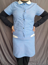 Nylon Dederon kittel schürze Vintage   Apron Gr.  38-40-Original 70er Jahre--RAR