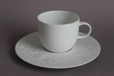 Rosenthal Zauberflöte Kaffeetasse mit Untertasse D 16 cm weiss Bjørn Wiinblad