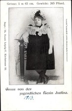 Ak Jugendliche Riesin Justina, 1.65m 265 Pfund, dicke Frau, Portrait - 10595882